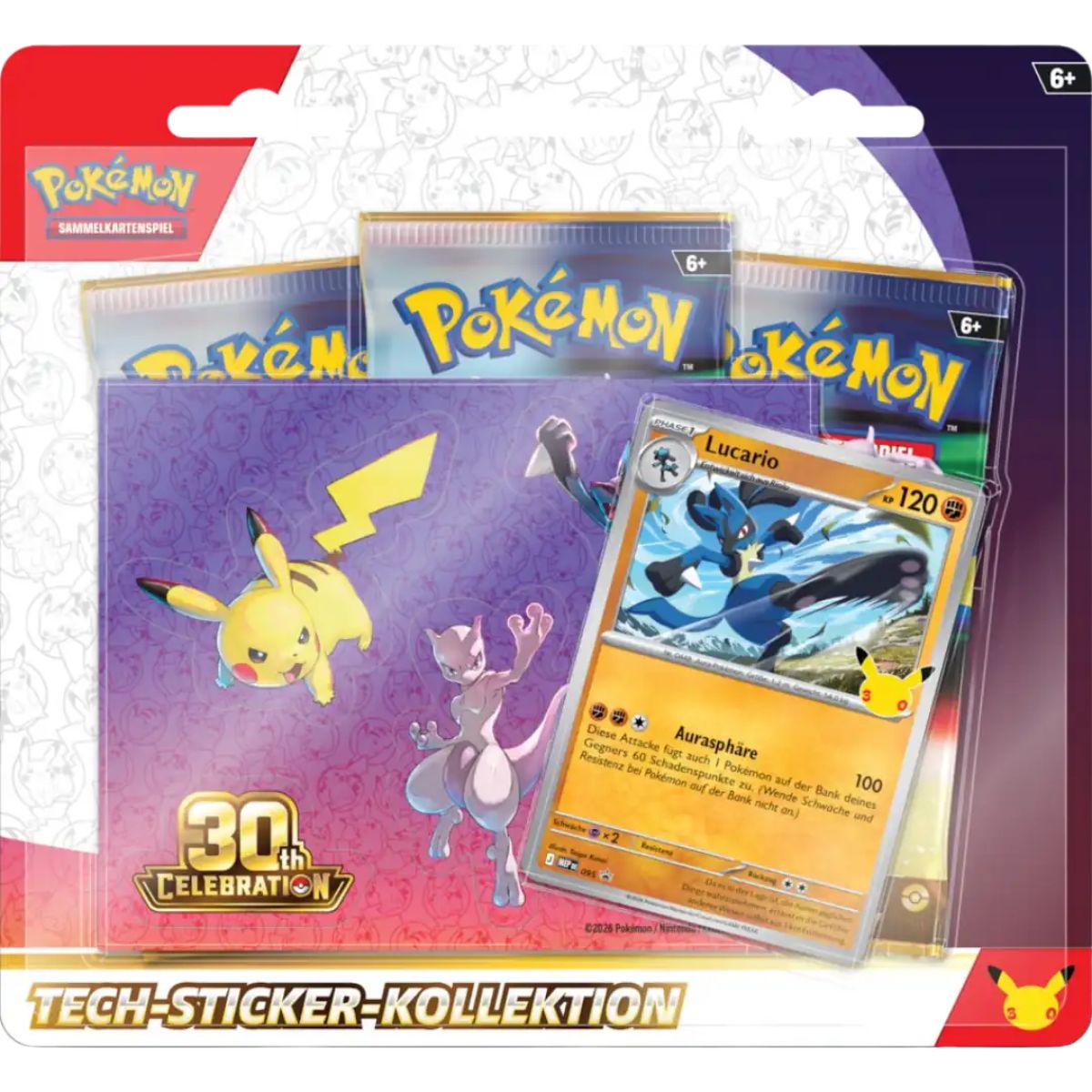 Pokémon 30 Jahre Lucario Tech Sticker Collection Deutsch