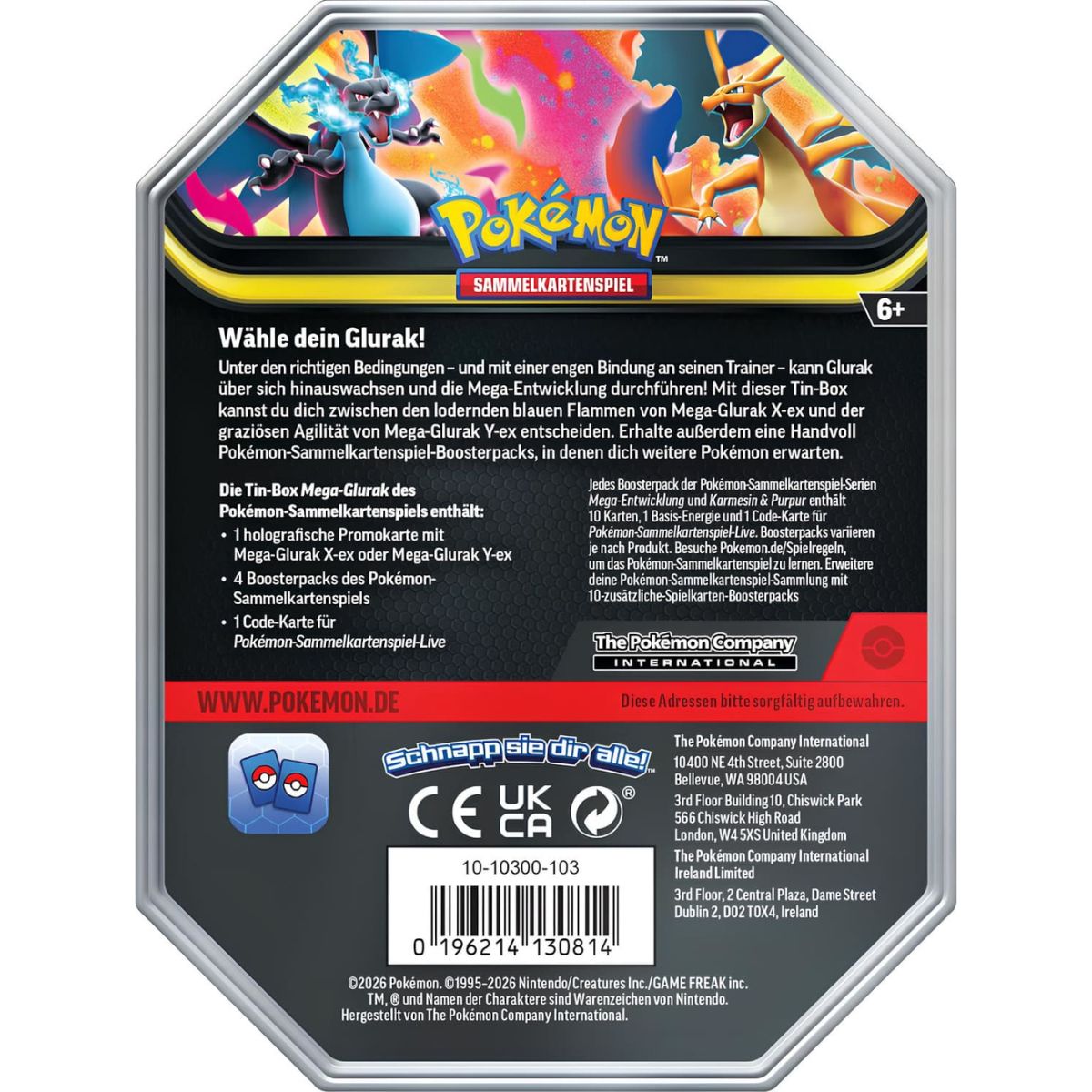 Pokémon Mega-Glurak Y Tin 127 Deutsch