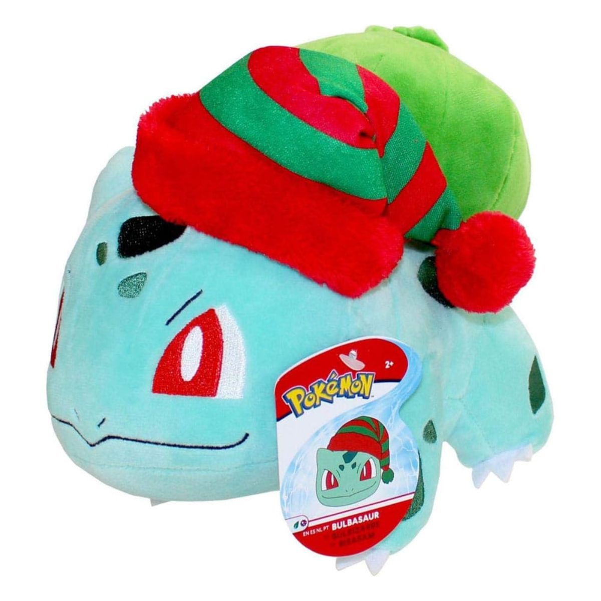 Pokémon Plüschfigur Winter Bisasam mit Weihnachtsmütze (20 cm)