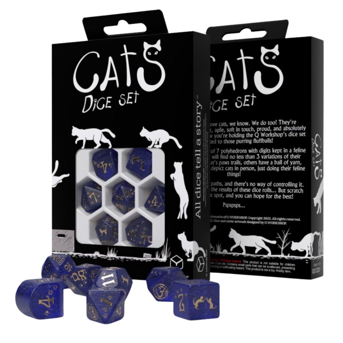 Q-Workshop CATS Modern Dice Set Meowster
