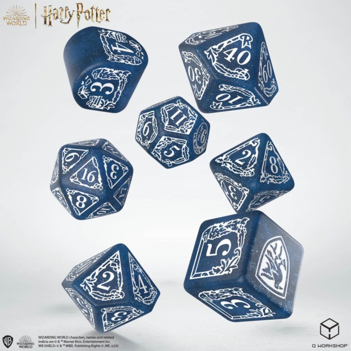 Q-Workshop Harry Potter Ravenclaw Modern Dice Set Blau