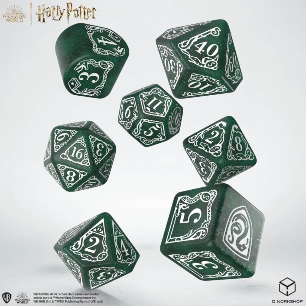 Q-Workshop Harry Potter Slytherin Modern Dice Set Grün