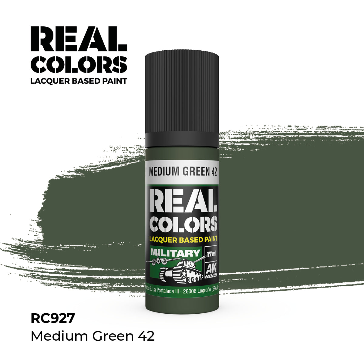AK Interactive REAL COLORS Medium Green 42 17 ml.