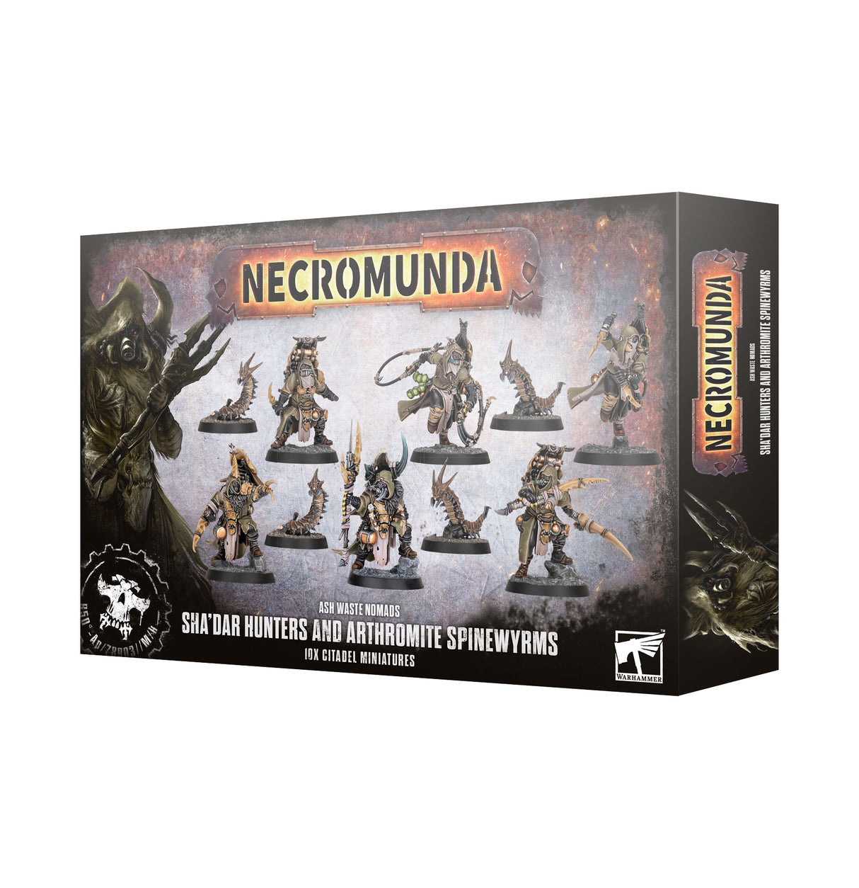 Necromunda Ash Waste Nomads Sha'dar Hunters and Arthromite Spinewyrms
