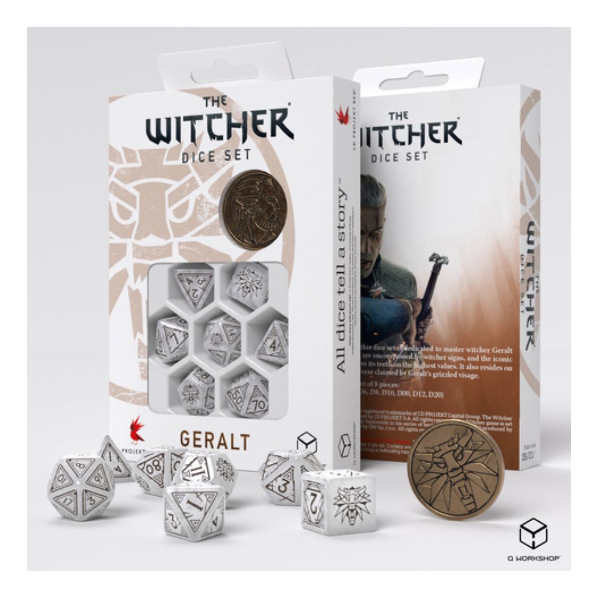 The Witcher Dice Set Geralt The White Wolf