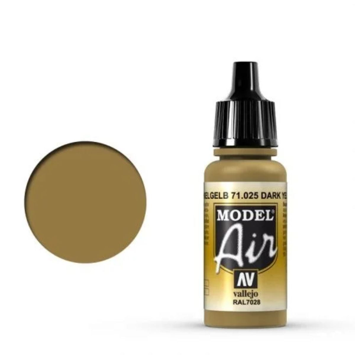 Vallejo Model Air 025 Dark Yellow (17 ml)