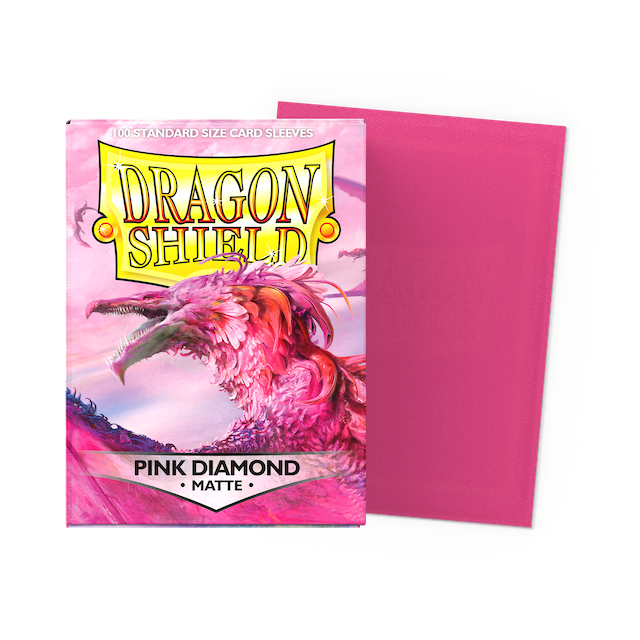 Dragon Shield Standard Size Matte Sleeves - Pink Diamond (100 Sleeves)