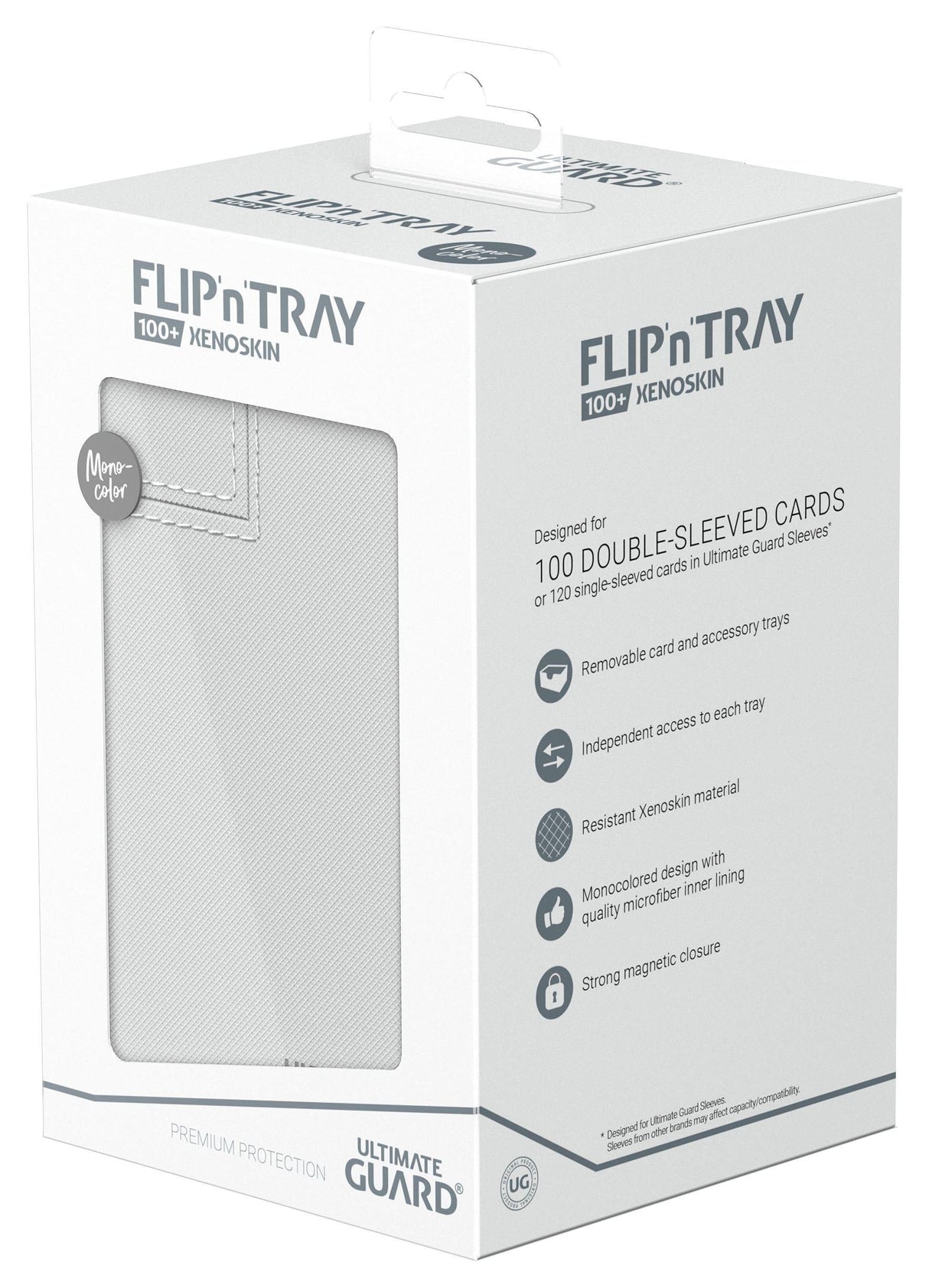 Ultimate Guard Flip`n`Tray 100+ XenoSkin Monocolor Weiß