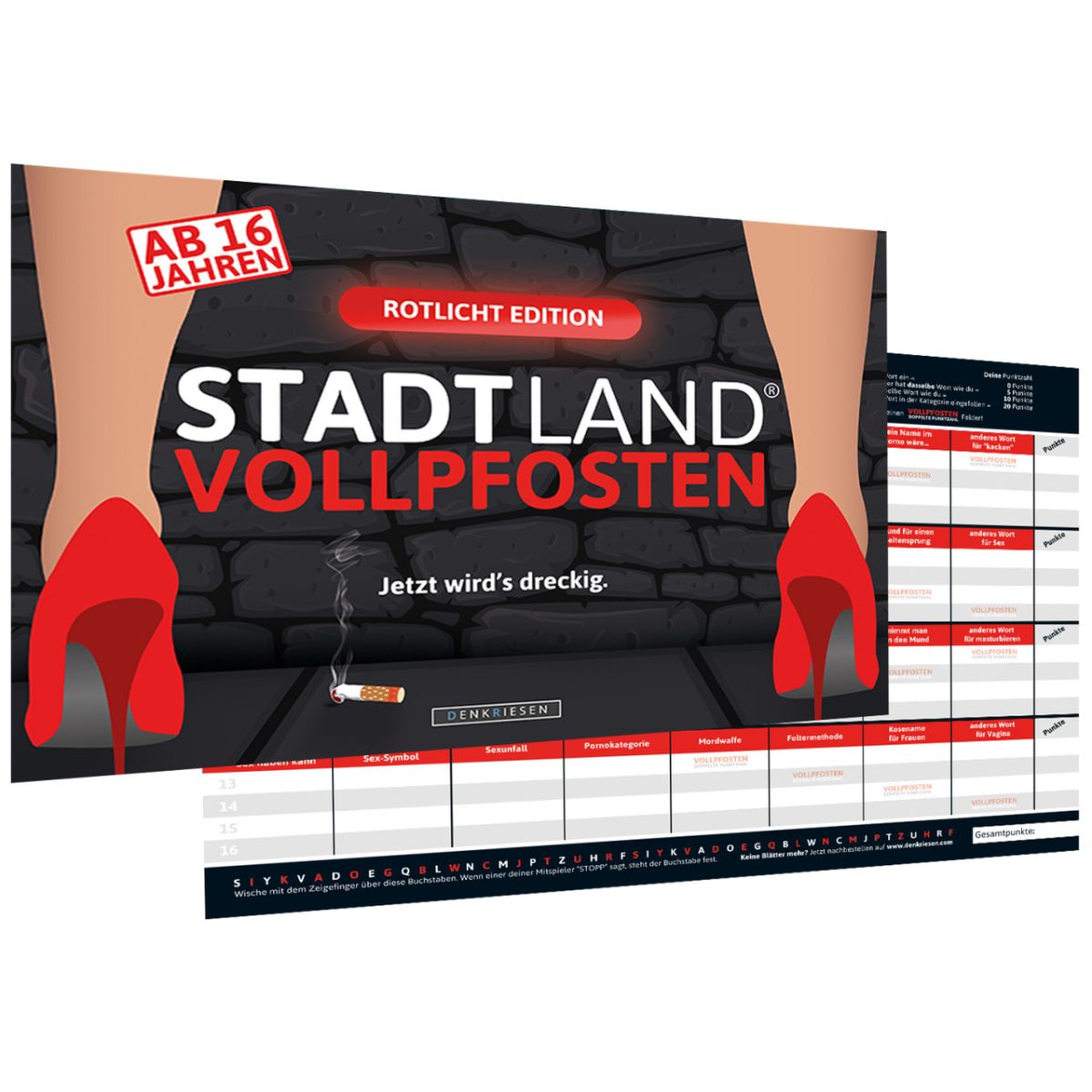STADT LAND VOLLPFOSTEN – ROTLICHT EDITION (DinA4-Format)
