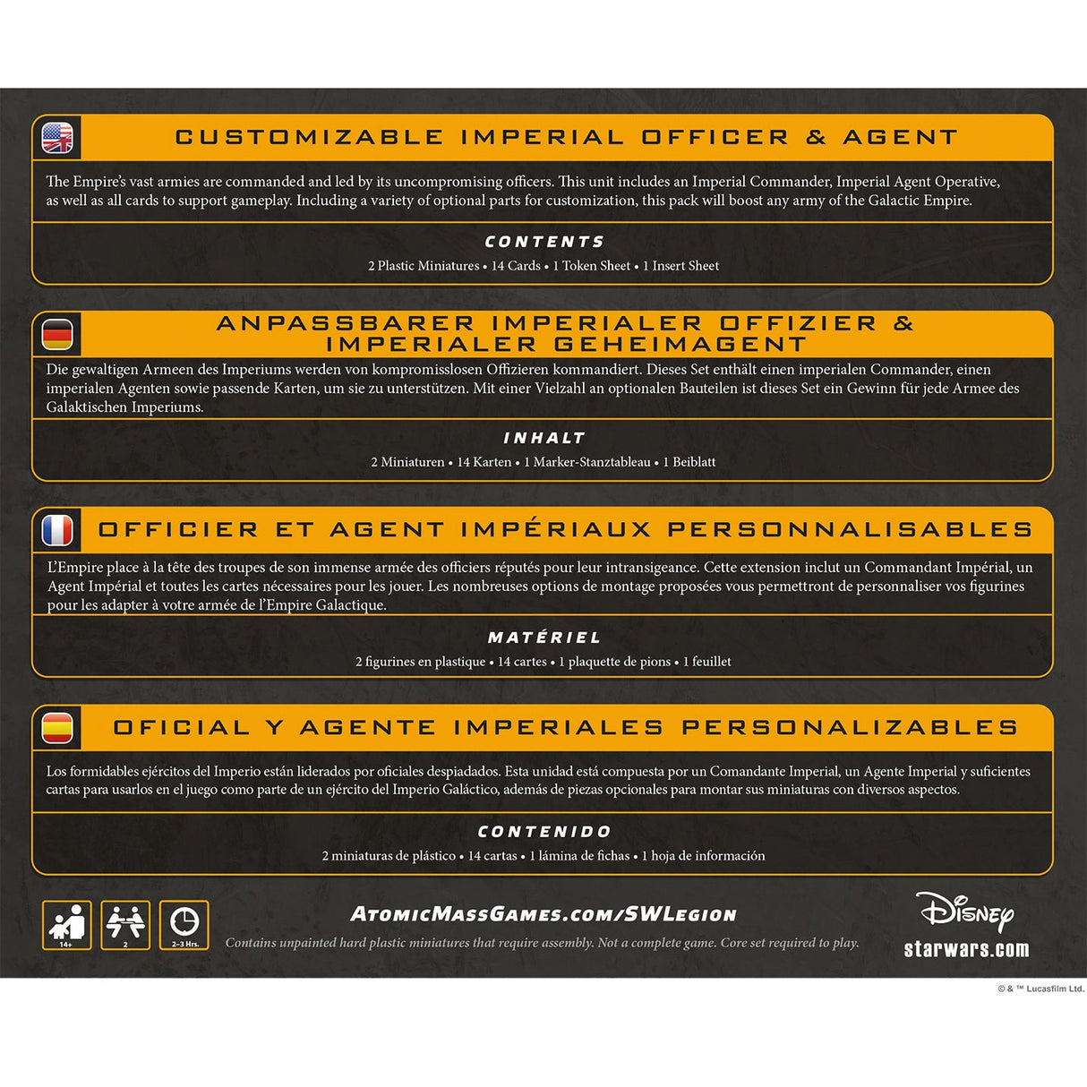 Star Wars: Legion – Customizable Imperial Officer & Agent