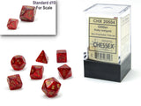 Chessex Mini-Polyhedral 7-Die Würfel-Set Festive - Mosaic/Gelb