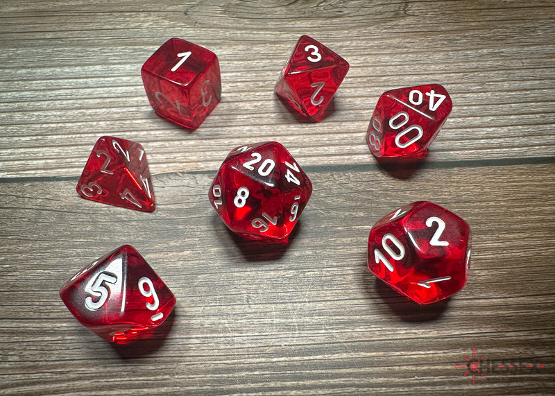 Chessex Polyhedral 7-Die Würfel-Set Borealis - Hellgrün/Gold