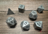 Chessex Polyhedral 7-Die Würfel-Set Translucent Smoke/Weiß