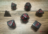 Chessex Polyhedral 7-Die Würfel-Set Translucent Smoke/Weiß