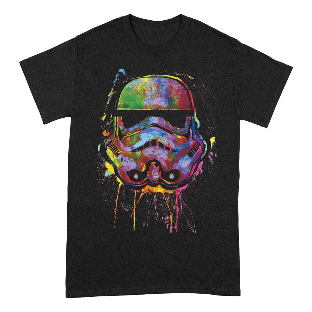 Star Wars T-Shirt Paint Splats Helmet - M