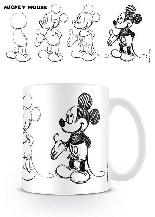 Micky Maus Tasse Sketch Process
