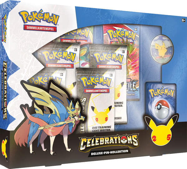 Pokémon Celebrations Deluxe Pin Collection - Zacian LV.X - englisch