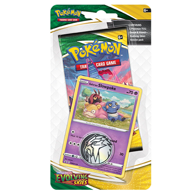 Pokémon SWSH07 Evolving Skies - 1-Pack Checklane Blisters - Galarian Slowpoke - englisch