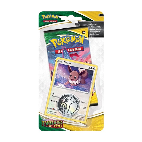 Pokémon SWSH07 Evolving Skies - 1-Pack Checklane Blisters - Eevee - englisch