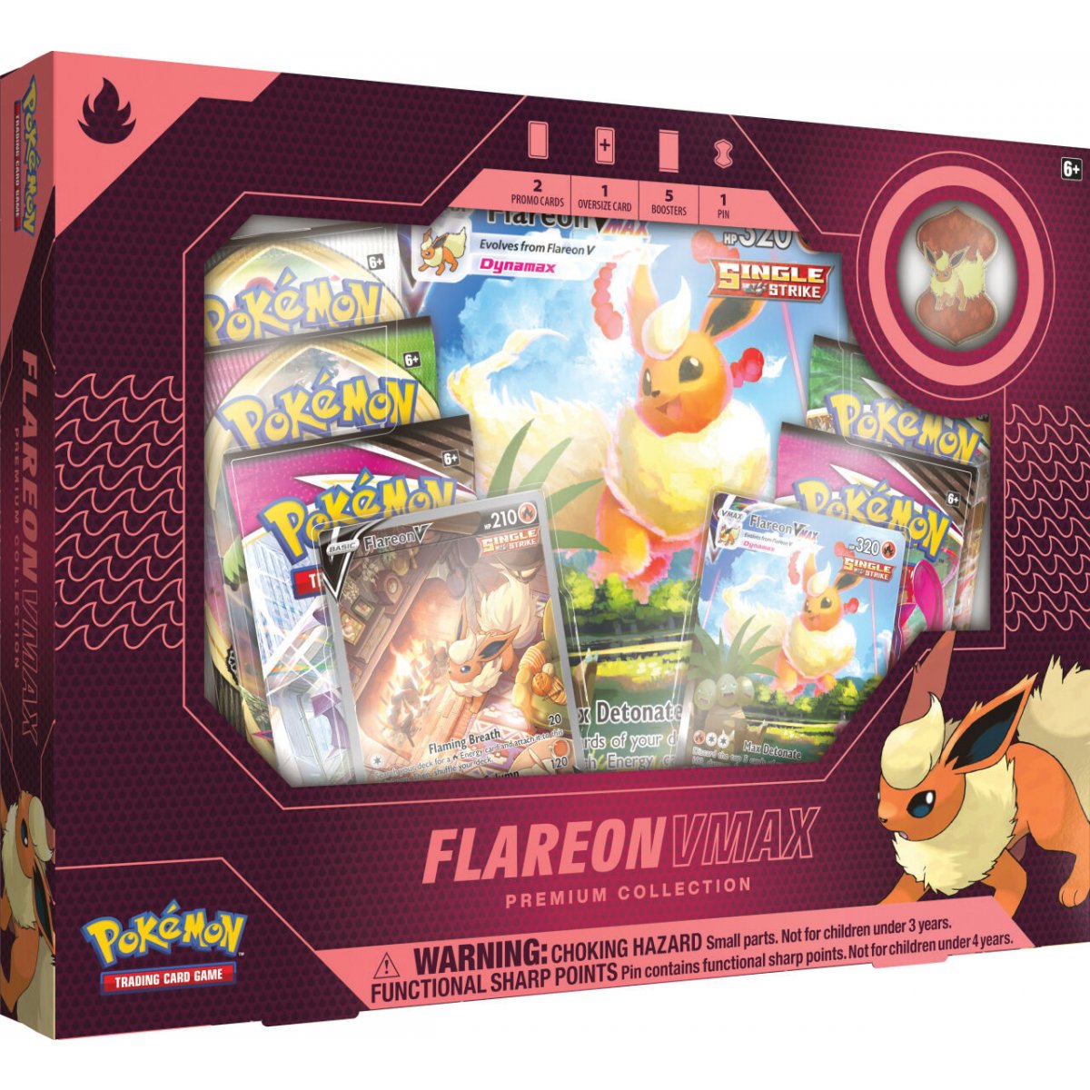 Pokémon Fusion Strike - SWSH08 - Premium Collection - Flareon VMax - englisch