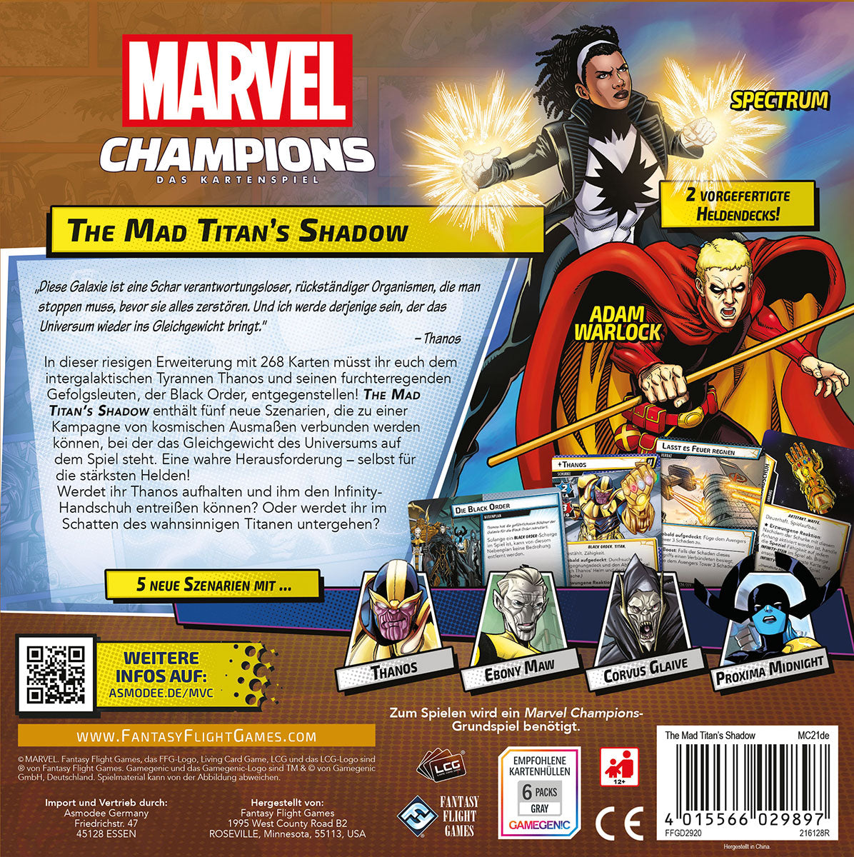 Marvel Champions: Das Kartenspiel – The Mad Titan's Shadow - DE