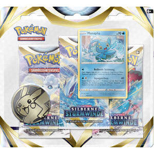 Pokémon Schwert und Schild Silberne Sturmwinde - 3-Pack-Blister - Manaphy - deutsch