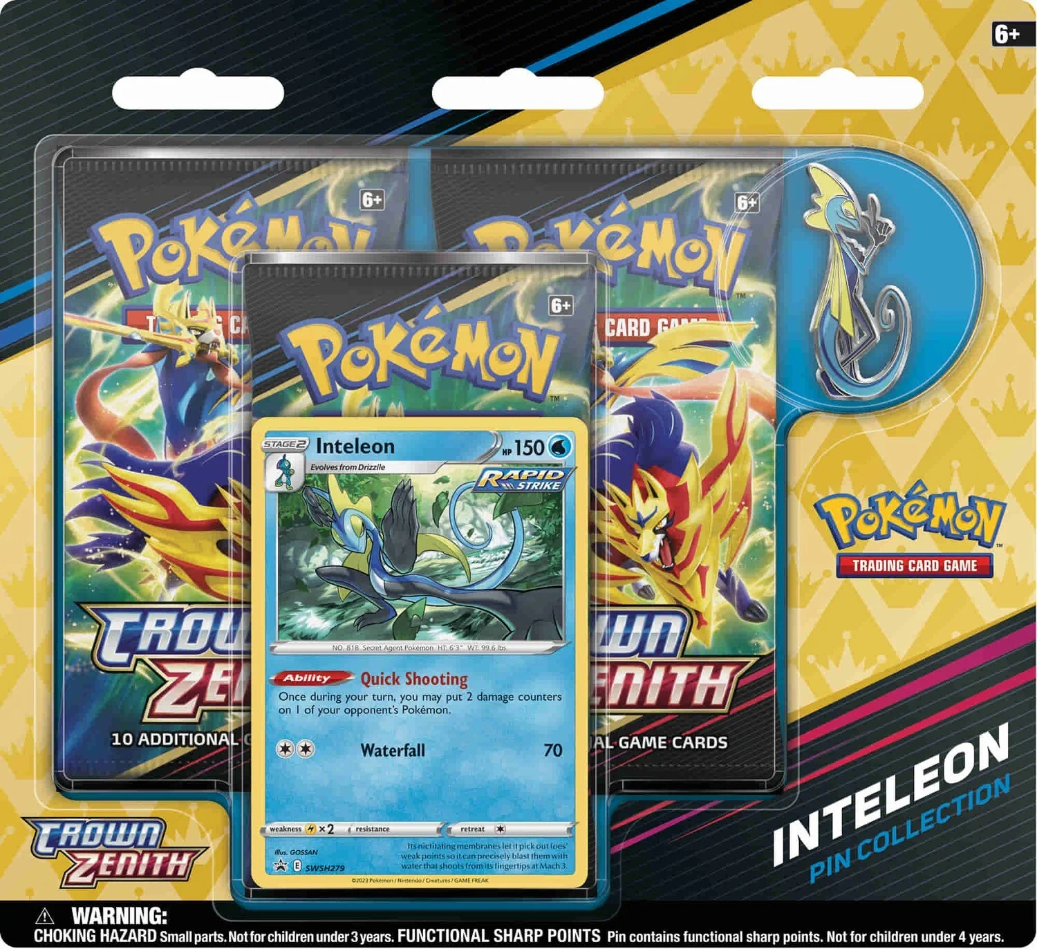 Pokémon Sword and Shield Crown Zenith - Inteleon Pin Collection - englisch