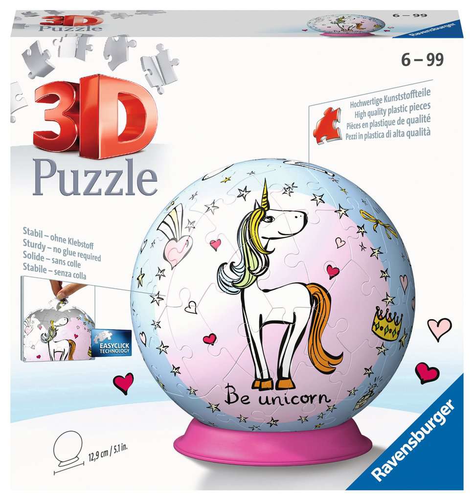3D Puzzle-Ball - Einhorn