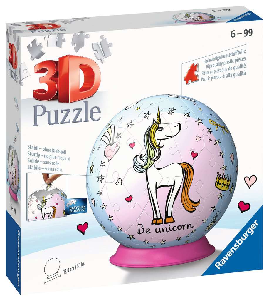 3D Puzzle-Ball - Einhorn