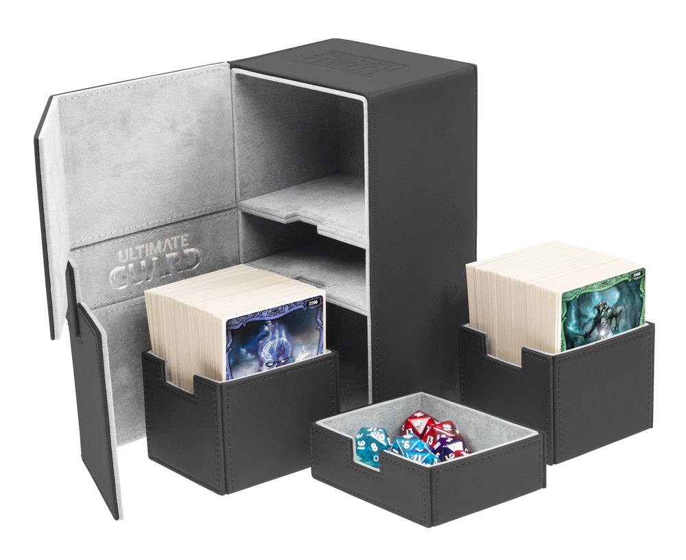 Ultimate Guard Twin Flip´n´Tray Deck Case 200+ Standardgröße XenoSkin Schwarz