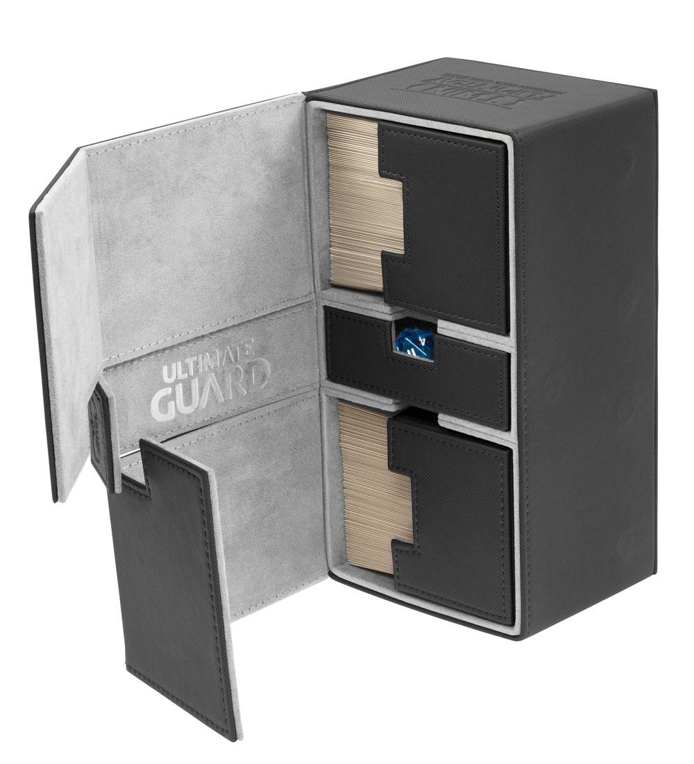 Ultimate Guard Twin Flip´n´Tray Deck Case 200+ Standardgröße XenoSkin Schwarz