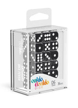 Oakie Doakie Dice W6 Würfel 12 mm Solid - Schwarz (36)