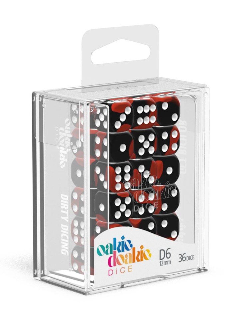 Oakie Doakie Dice W6 Würfel 12 mm Glow in the Dark - Lava (36)