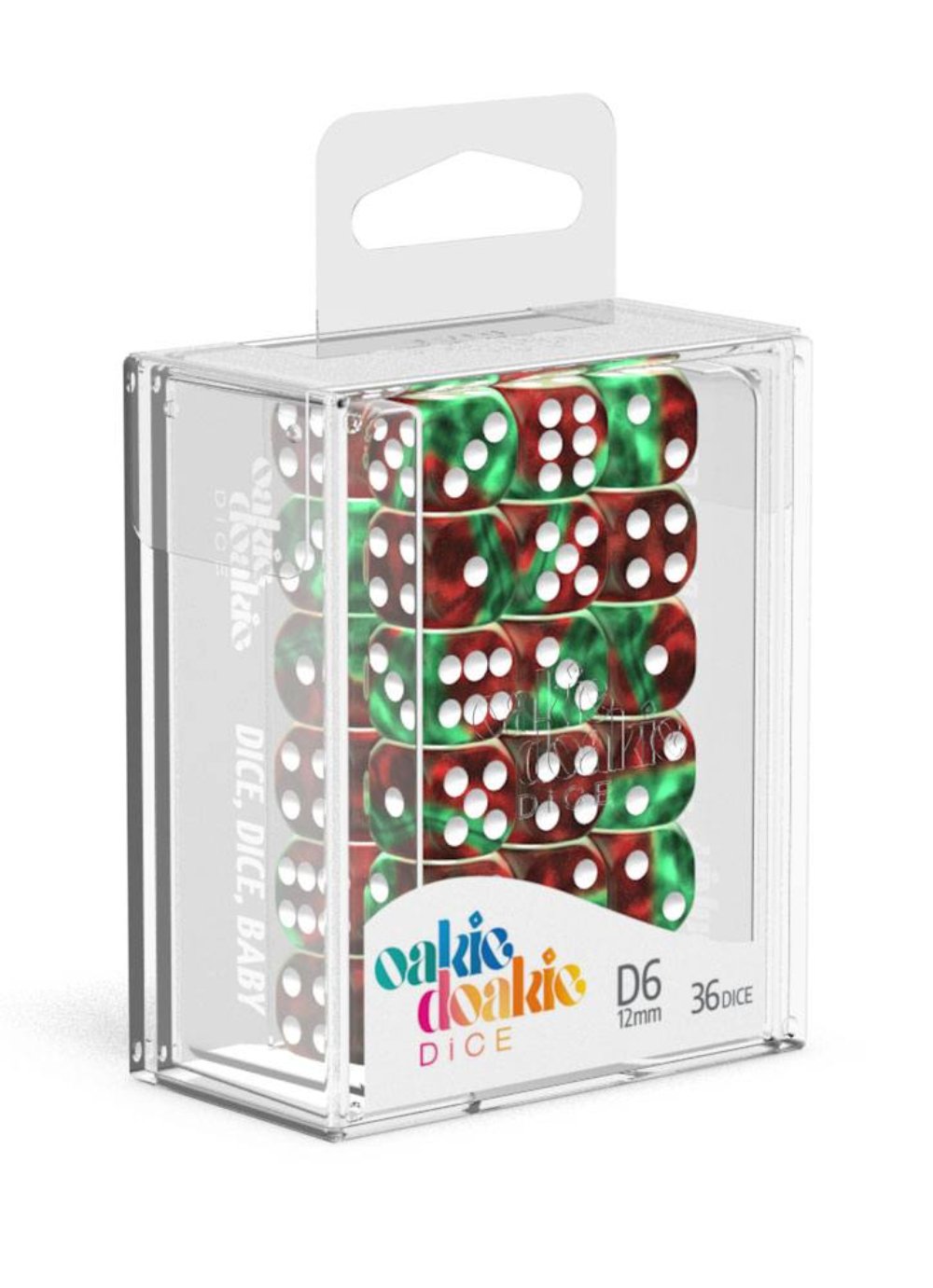 Oakie Doakie Dice W6 Würfel-Set „Bloody Jungle“ – 12 Stück, 16 Mm, In Transportabler Box
