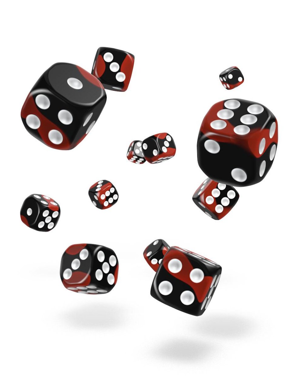 Oakie Doakie Dice W6 Würfel 12 mm Glow in the Dark - Lava (36)
