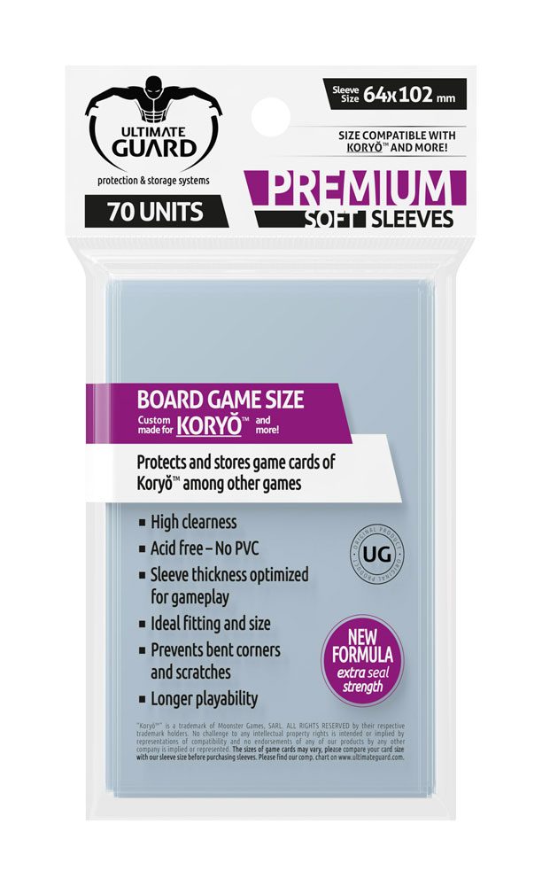 Ultimate Guard Soft Sleeves Für Brettspielkarten – 50 Hüllen, Größe 62x94 Mm, Säurefrei & Schützt Karten Perfekt