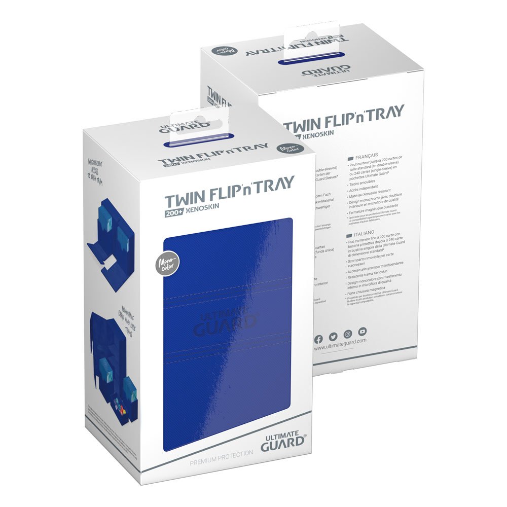Ultimate Guard Twin Flip`n`Tray 200+ XenoSkin Monocolor Schwarz