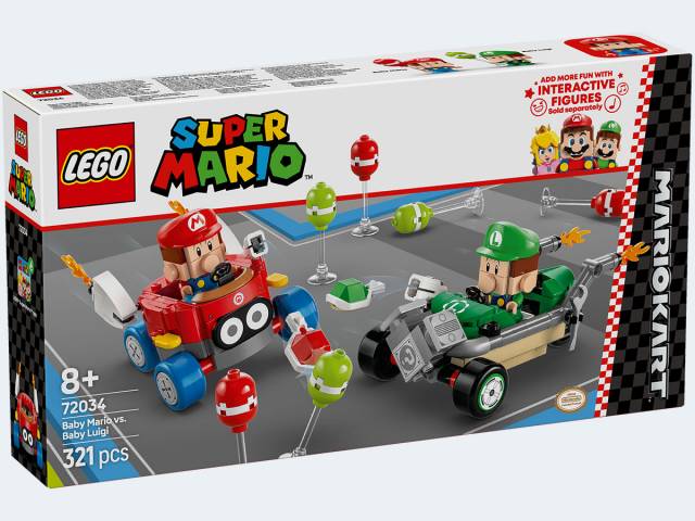 LEGO Super Mario Kart Baby Mario vs Baby Luigi