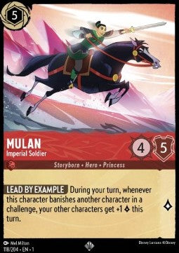 Mulan - Kaiserliche Soldatin (V.1) 1TFC-118 Super Rare Boosterfrisch Deutsch