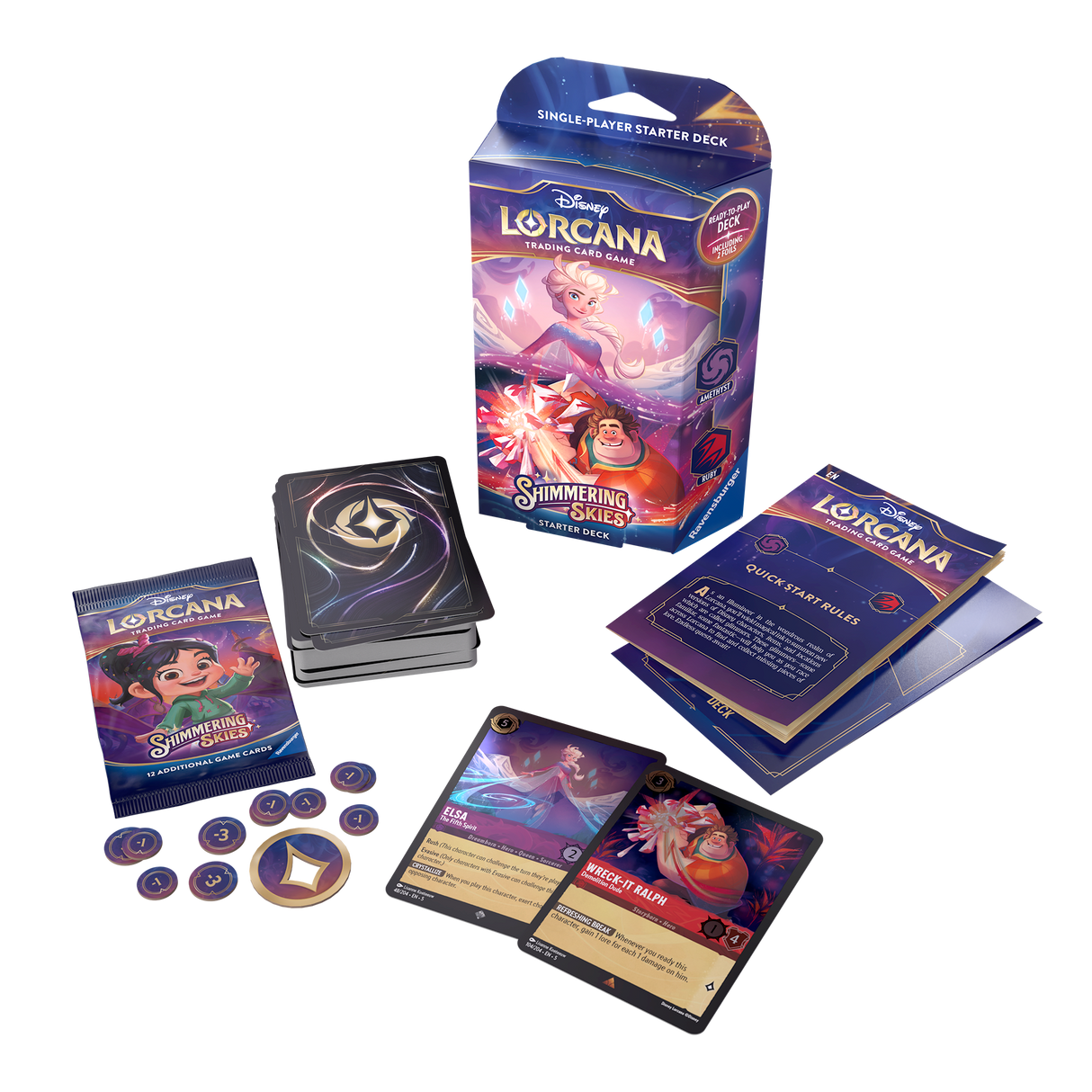 Disney Lorcana - Shimmering Skies Starter Deck - Elsa and Ralph - EN