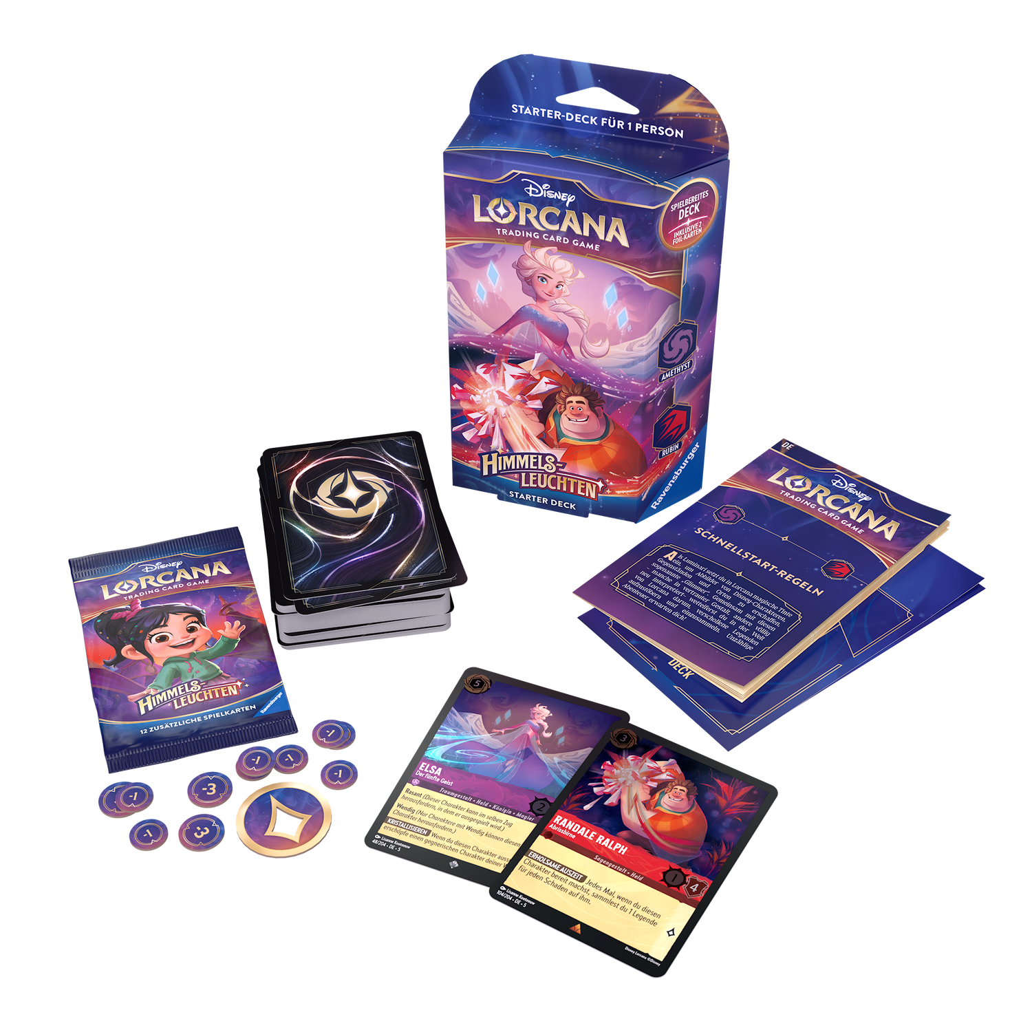 Disney Lorcana - Himmelsleuchten Starter Deck - Elsa und Ralph - DE