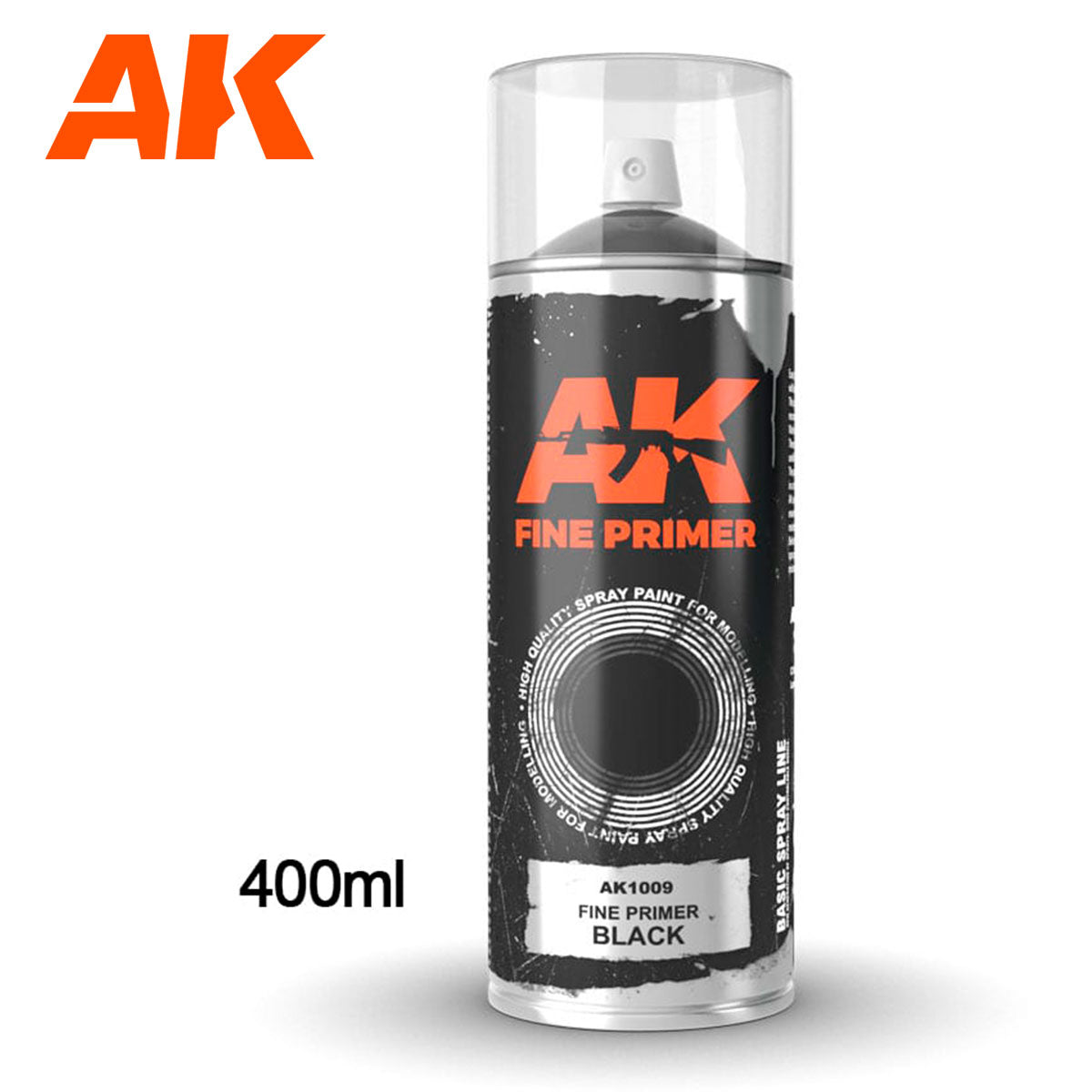 AK Interactive Fine Primer Black - Spray 400 ml