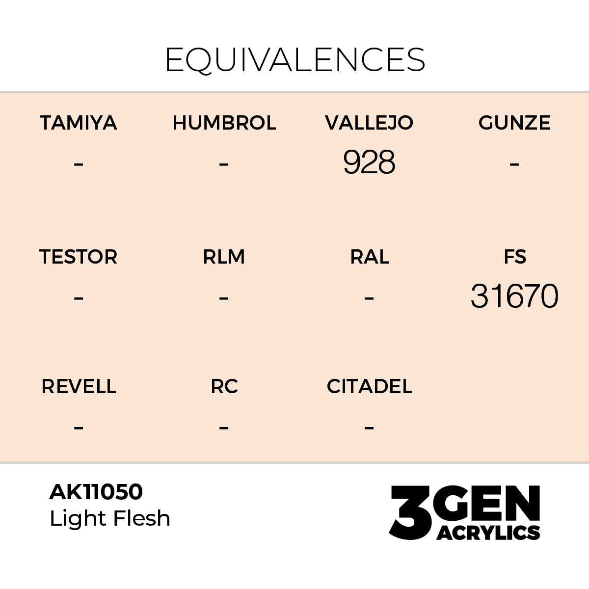 AK Interactive 3GEN Light Flesh 17ml