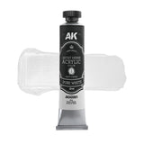 AK Interactive ARTIST DENSE ACRYLIC COLOR Set BLACK & WHITE SET (6 tubes 20 ml)