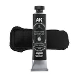AK Interactive ARTIST DENSE ACRYLIC COLOR Set BLACK & WHITE SET (6 tubes 20 ml)