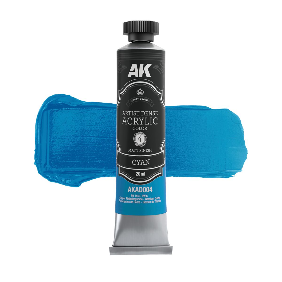 AK Interactive ARTIST DENSE ACRYLIC COLOR Set PRIMARY & SECONDARY SET (6 tubes 20 ml)