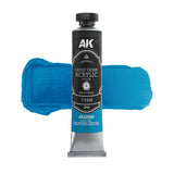 AK Interactive ARTIST DENSE ACRYLIC COLOR Set PRIMARY & SECONDARY SET (6 tubes 20 ml)