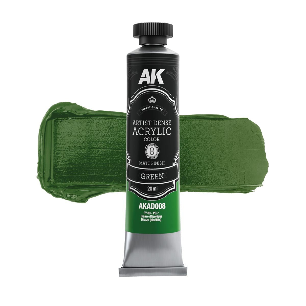 AK Interactive ARTIST DENSE ACRYLIC COLOR Set PRIMARY & SECONDARY SET (6 tubes 20 ml)
