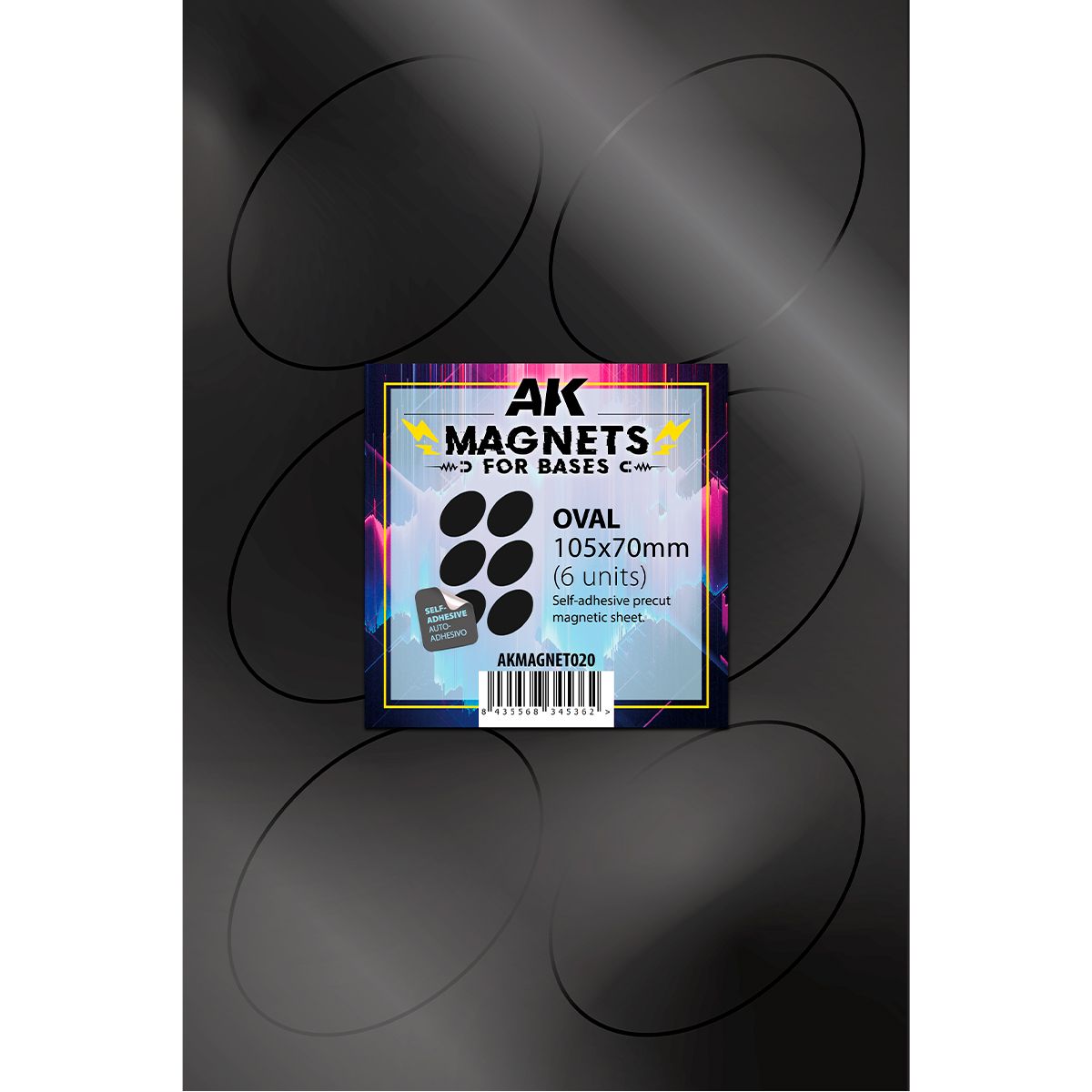 AK Interactive Magnets for Bases OVAL 105 X 70 - 6 unid