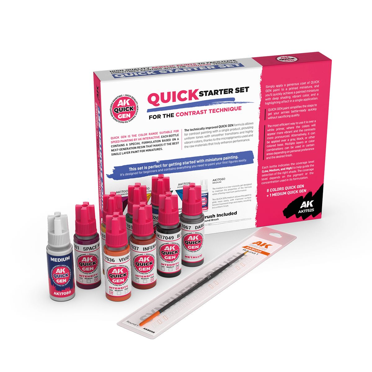 AK Interactive QUICK GEN Quick Starter Set (1 Brush)